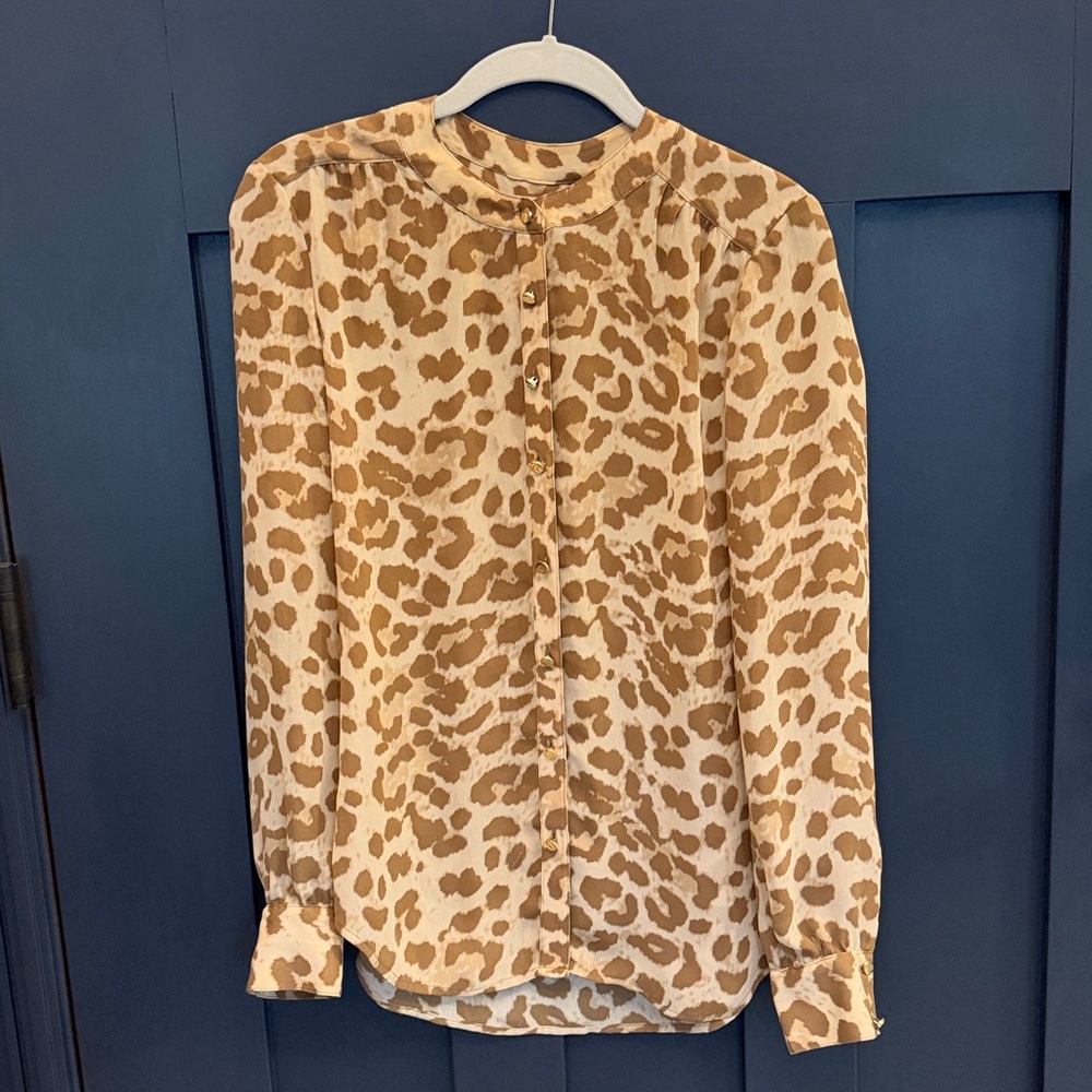 Banana Republic Animal Print Blouse